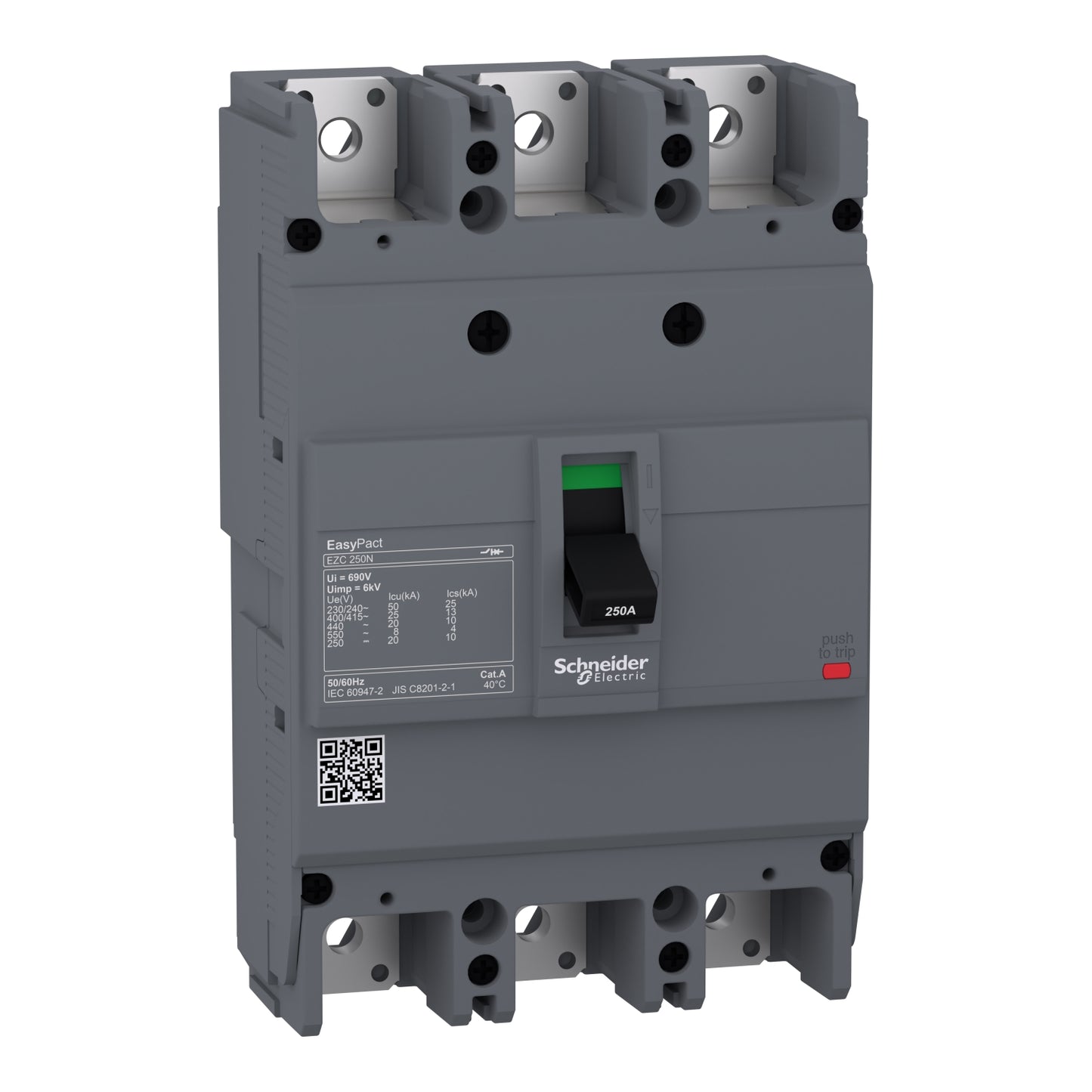 BREAKER EASYPACT INDUSTRIAL 200A 50KA 220V SCHNEIDER REF: EZC250N3200