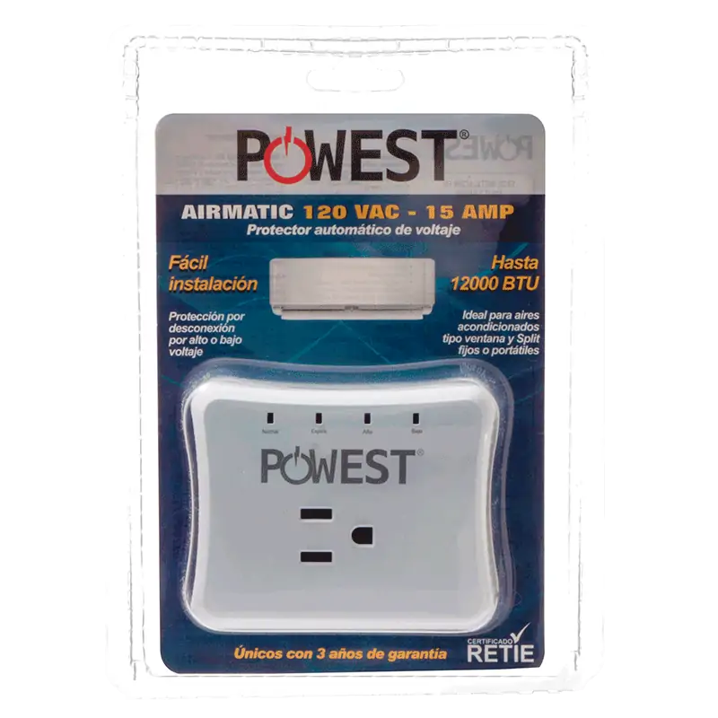 PROTECTOR DE VOLTAJE POWEST AIRMATIC 120V/15A