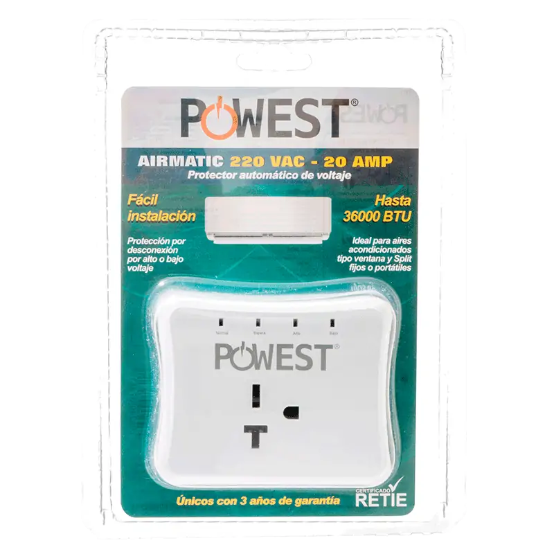 PROTECTOR DE VOLTAJE POWEST AIRMATIC 220V/20A