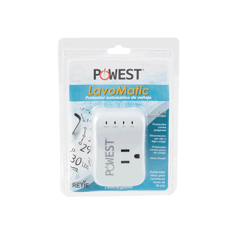 PROTECTOR DE VOLTAJE POWEST LAVOMATIC 120V/10A