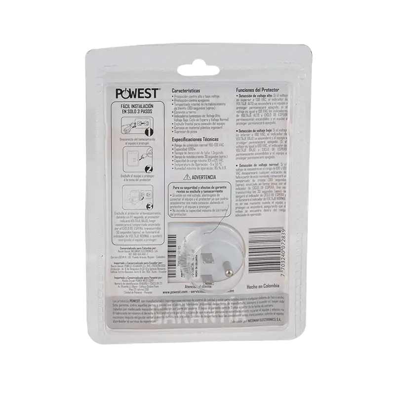 PROTECTOR DE VOLTAJE POWEST MULTIMATIC 120V/10A