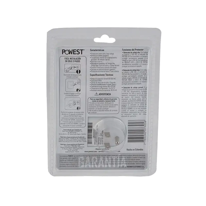 PROTECTOR DE VOLTAJE POWEST REFRIMATIC 120V/10A