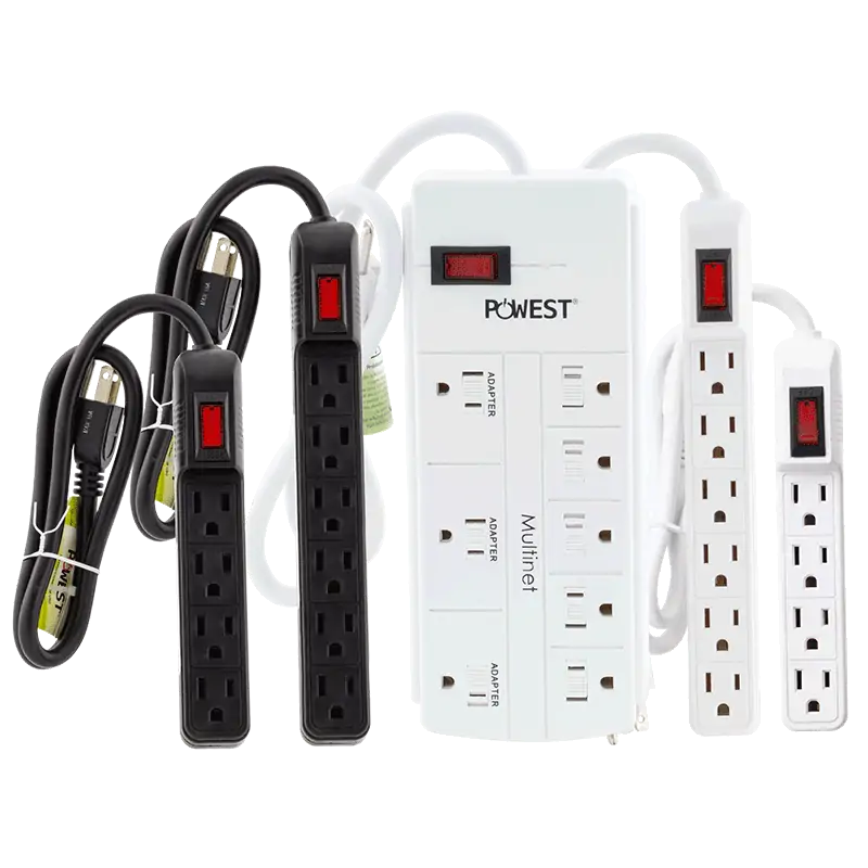 SUPRESOR DE PICOS BLANCO DE 6 SALIDAS REF.MULTINET 6TB
