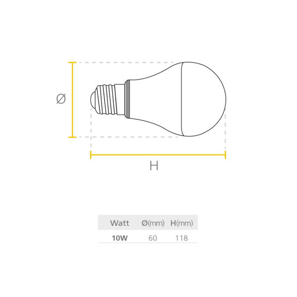 BOMBILLO LED TOLEDO 10W DL 20HR CJ SENSOR REF: P29442-19