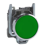 Pulsador verde Ø 22mm, retorno de resorte nivelado, 1 NA REF: XB4BA31 SCHNEIDER