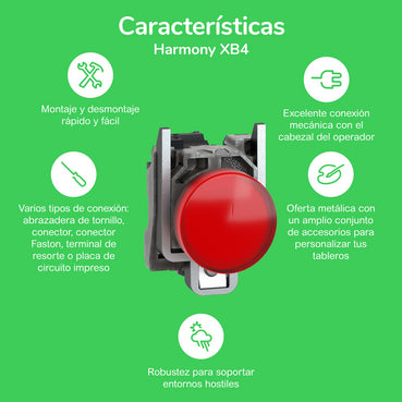 Bloque de contacto para botón de control, ZBE, Ø 22mm, 1 NC