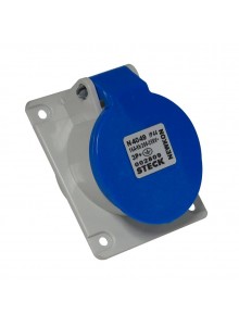 TOMA BASE EMPOTRABLE 3P+T 32A 200/250VCA 9H AZUL IP44 REF:H4249 STECK