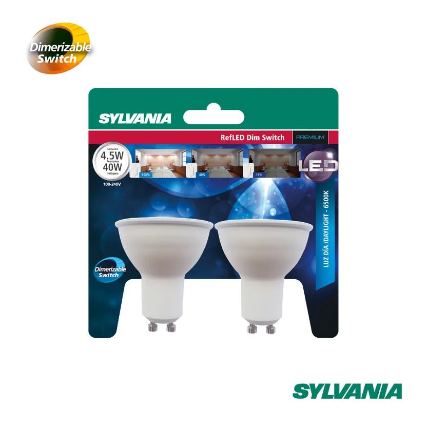 BOMBILLO REFLED DIMERIZABLE X 2 UND SWI 5W DL GU10 6500K BLX2 REF:P23197-133