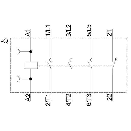 Contactor principal tripolar SIRIUS 3RT2018-1AN22.