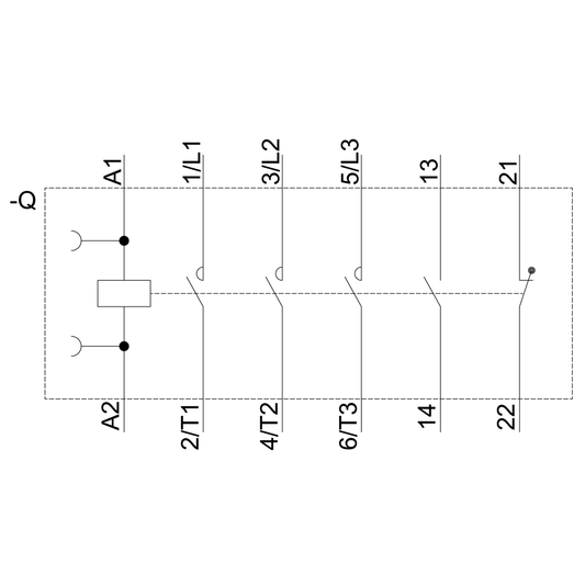 Contactor principal tripolar SIRIUS 3RT2025-1AG20.