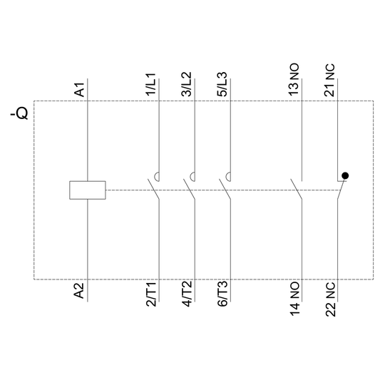 Contactor principal tripolar SIRIUS 3RT2035-1AG20.