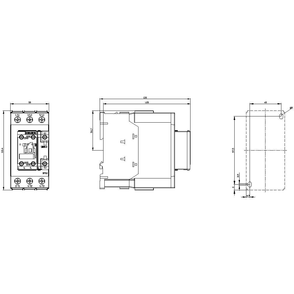 Contactor principal tripolar SIRIUS 3RT2036-1NB30