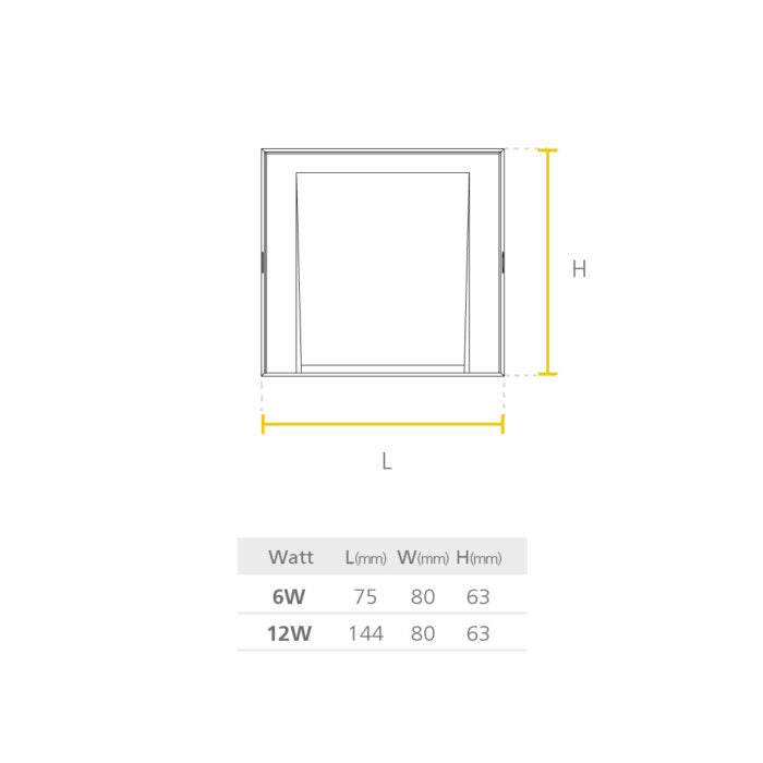 APLIQUE DE PARED LED SIRIUS SINGLE 6W WW MV 3000K REF: P29955-19