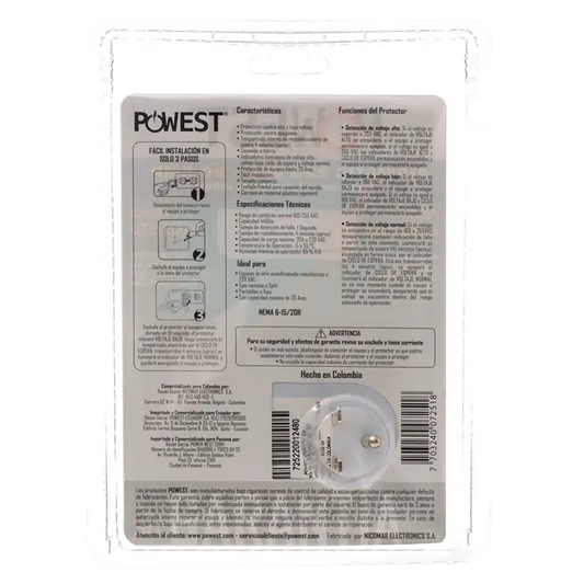 PROTECTOR DE VOLTAJE POWEST AIRMATIC 220V/20A
