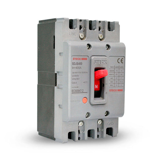 INTERRUPTOR EN CAJA MOLDEADA O BREAKER ASGARD INDUSTRIAL 400A 70KA 220VAC - 42KA 440VAC FR400 STECK REF:SDJS400