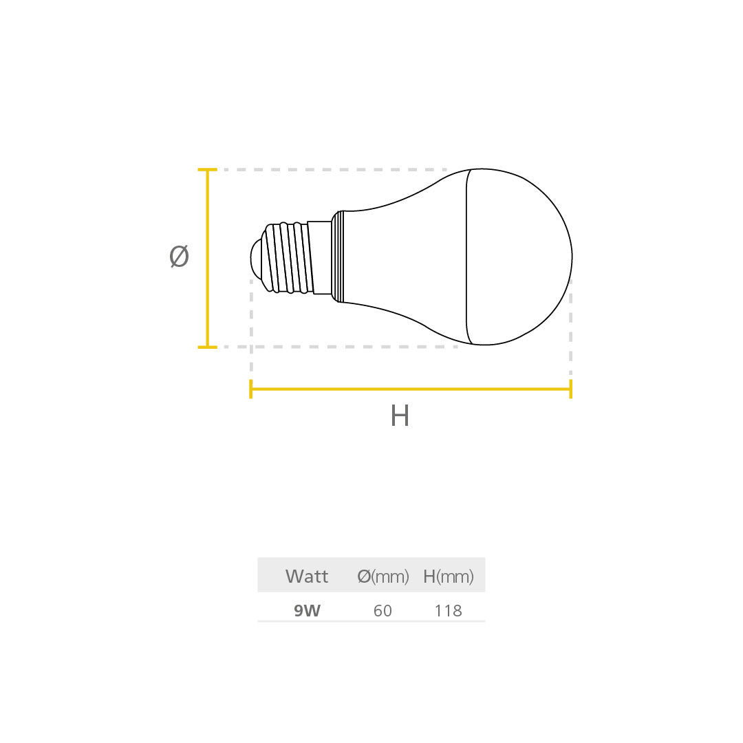 BOMBILLO LED TOLEDO SMART 9W WIFI REF: P23863-19