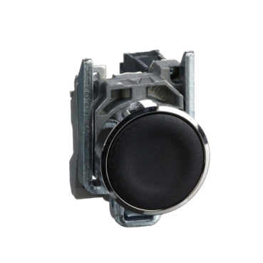 Pulsador negro Ø 22mm, retorno de resorte nivelado, 1 NA REF: XB4BA21 SCHNEIDER
