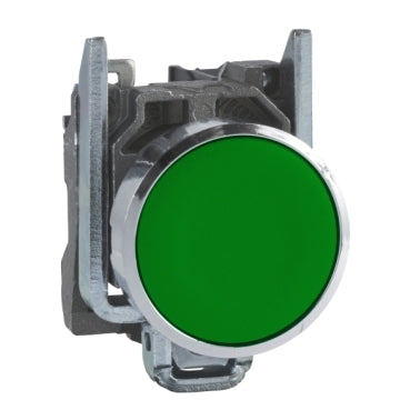 Pulsador verde Ø 22mm, retorno de resorte nivelado, 1 NA REF: XB4BA31 SCHNEIDER
