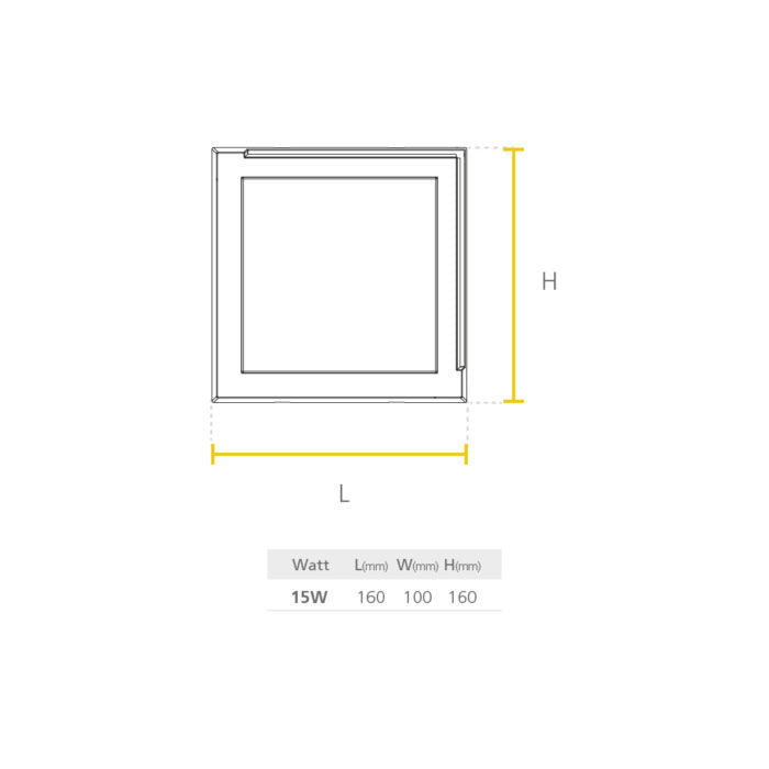 APLIQUE DE PARED LED ASTRO SQ 15W WW MV 3000K REF: P29964-19