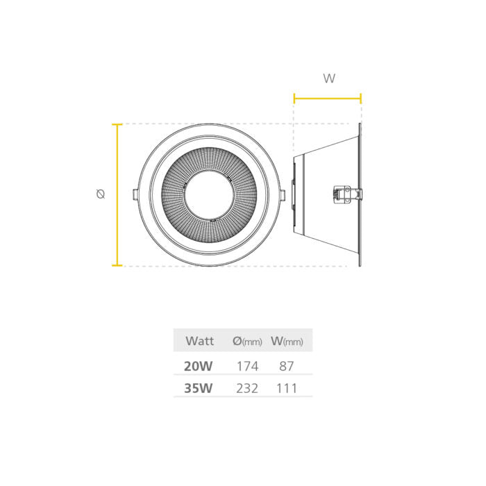 LUMINARIA LED BALA JÚPITER 3CCT 20W/15W 3000/4000/6000 K REF: P40476-20